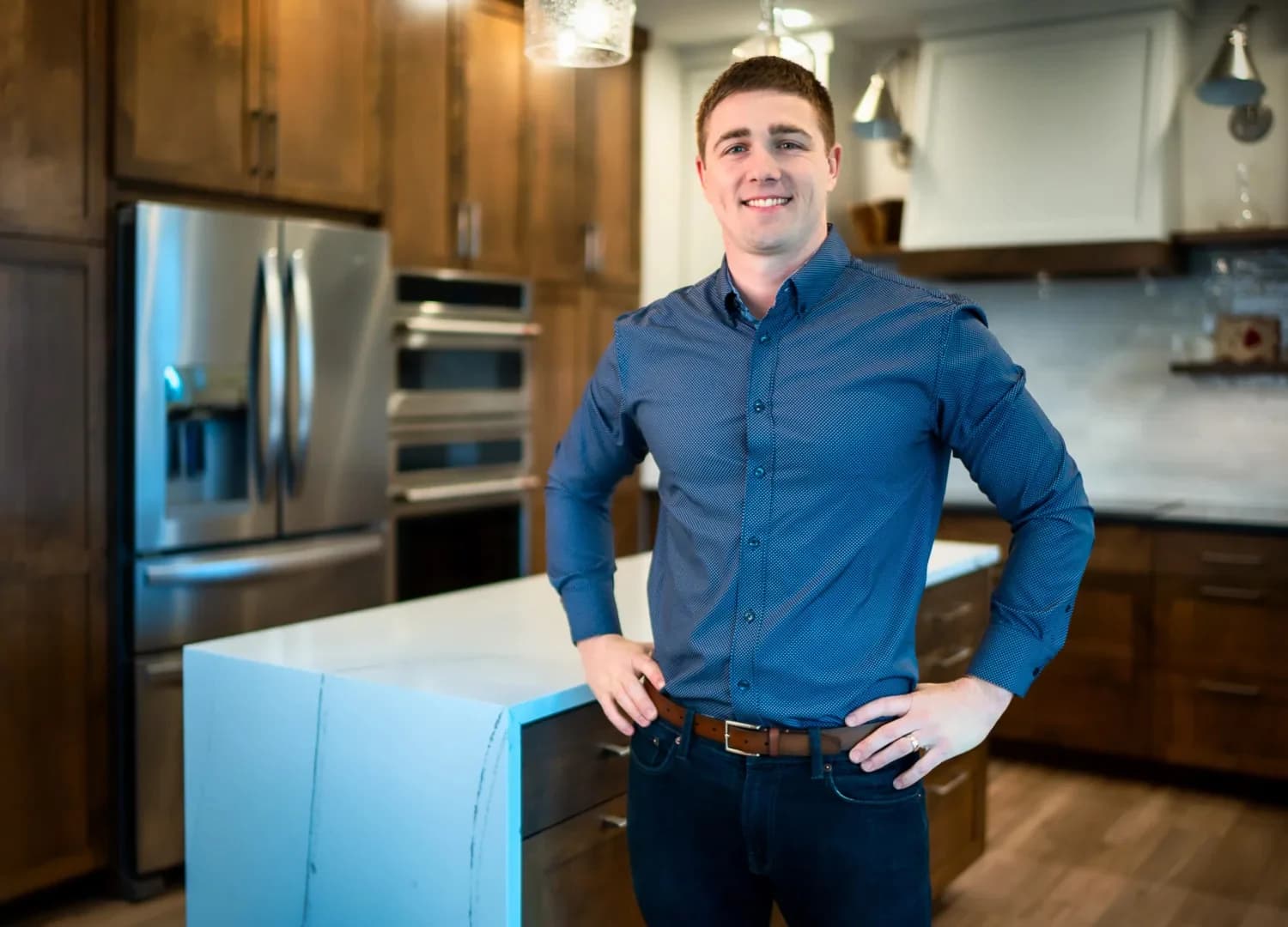 Professional photographed in a warm residential interior