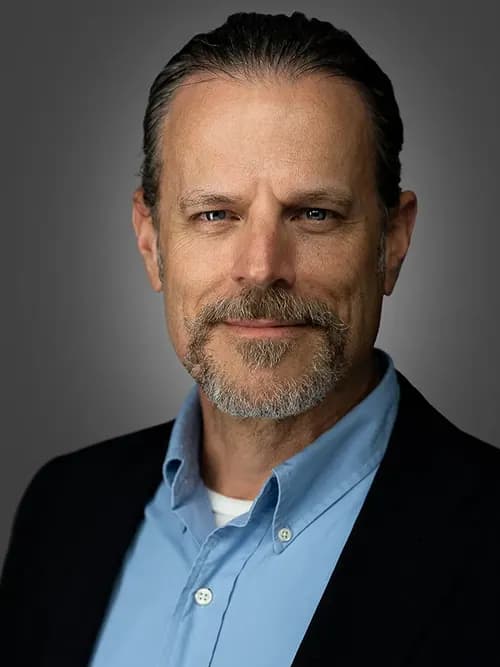 Refined professional studio portrait for a landscape designer
